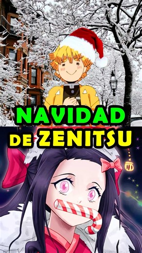La FIESTA de NAVIDAD de ZENITSU y NEZUKO en DEMON SLAYER #tanjiro #zenitsu #inosuke #kimetsunoyaiba