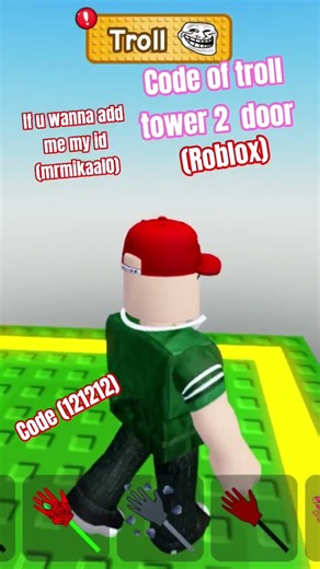 troll tower 2 door code check my other door codes to 😊