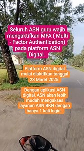 1.2M views · 3.7K reactions | Yang belum mengaktifkan MFA pada platform ASN digital , segera aktifkan ya bapak/ ibu. #infoguru #ASN #reels #fyp | Hikmah Anggraeni | Facebook