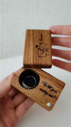 Handmade oak ring box | Proposal Ring Box #ringbox