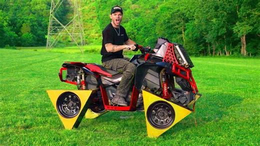 Fourwheeler on Triangle Wheels
