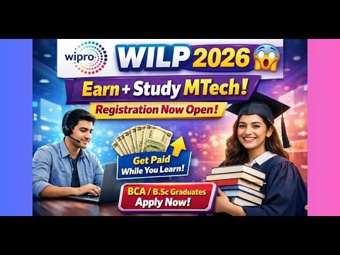 Wipro WILP 2026 Hiring | Earn + Study MTech | BCA BSc Freshers Apply Now