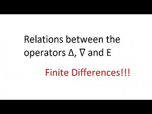 Relation between finite difference operators |Relation Between Forward Backward & Shifting Operator.