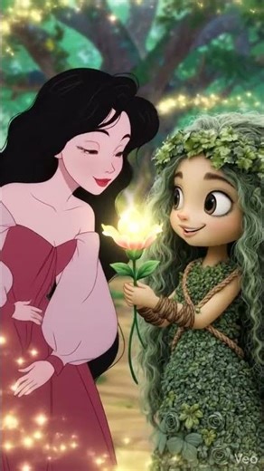 Magic Moment Between Princess& Forest fairy #fantasy #animation