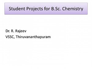 Student Projects for B.Sc. Chemistry - SlideServe