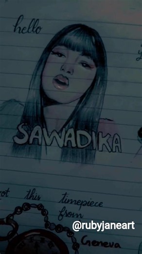 hello sawadika ✨/lyricsart/ #art #lyricsart #lisa #sawadika #trending