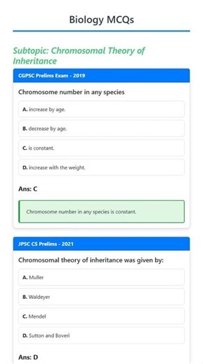 Chromosomal Theory of Inheritance