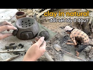 How to make clay from mud, to build an oven and make pottery | Kitchen Pottery