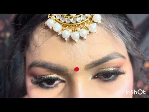 Glittery eye Makeup 💄 @Deepamakeover_o2k #bridalmakeup #eyelashes