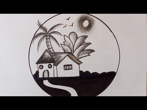 Simple Scenery Drawing with Pencil👀 | Easy for Beginners!