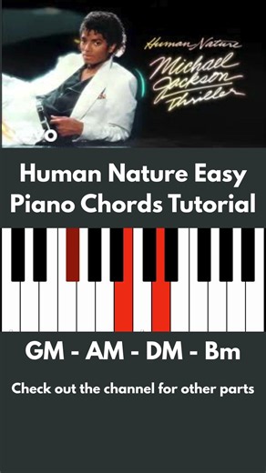 Human Nature Easy Piano Chords Tutorial | Michael Jackson Songs Lessons | Easy Piano Lessons