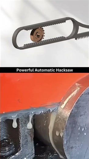 Powerful Automatic Hacksaw Mechanism#Engineering #HowItWorks #Engineering #HowItWorks