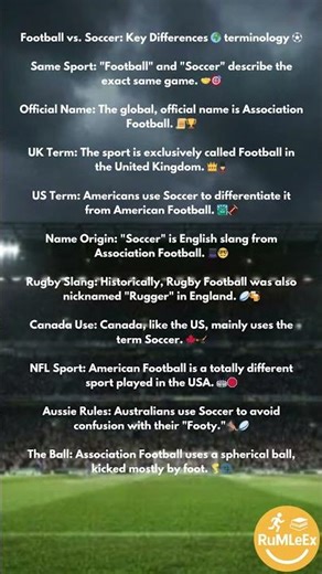 Football vs Soccer | Key Differences Explained | Global Terminology Breakdown | Why the Names Change