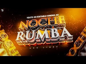 DESCARGAR TEXTO 3D EDITABLE Para FLYER CINEMA 4D