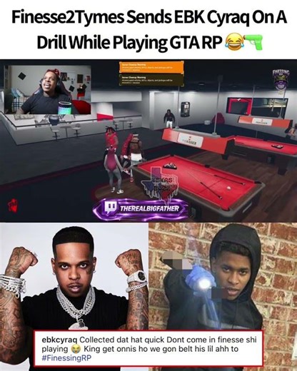 Ebk Cyraq goes on a drill for Finesse2tymes 👀🤣