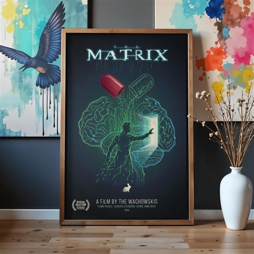Matrix Poster | Poster Art | Cinematic Wall Art | Modern Film Illustration Print | Modern Home Decor | Instant Download | Poster | - Etsy