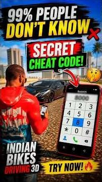 99% Peoples Don't Konw These Cheat Codes🤯 In Indian Bikes Driving 3D!