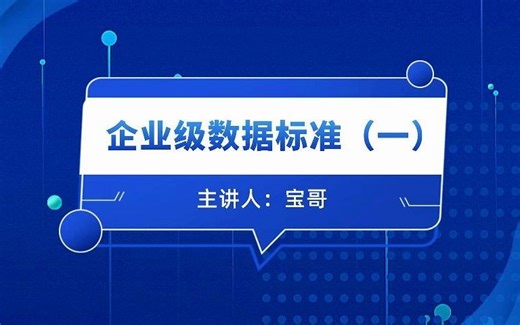 企业级数据标准（一）：数据标准包含哪些内容？