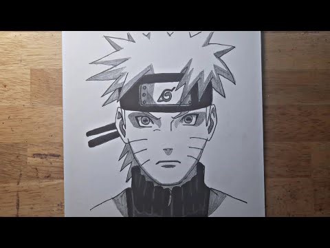 How to Draw Naruto Uzumaki Face Sage Mode – Easy Anime Drawing Tutorial for Beginners