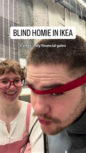 Blind homie took Mrs Blindbarbell to @IKEA to check out some rugs because the blind homie might pull off the impossible this year and get a house in the big 26 🦯🤯 Use code BLIND there and maybe you will get a discount or something 😂