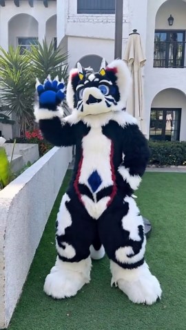 Custom Dragon Wolf Fursuit – Kemono Style Full Body Costume for Cosplay Conventions Performance