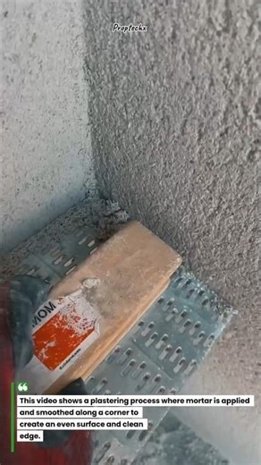 Perfect Corner Plastering Technique Fast Smooth Finish #plastering #construction #DIY