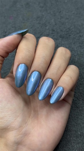Pearly Blue Nail Art Tutorial