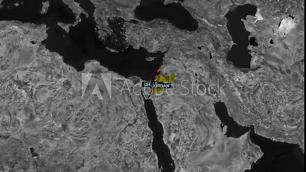Political map of Jordan and israel. Map of Jordan and israel with borders.