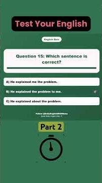 Can You Get All 10 Correct? Sentence Challenge 🔥#englishgrammar #esl