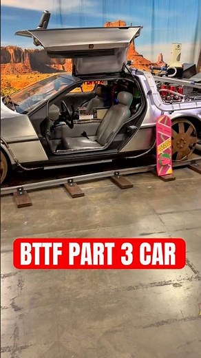 Back to the Future III Time Machine on train tracks! #backtothefuture #shorts #80s