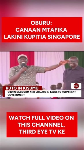 Oburu Oginga with President Ruto in Kisumu