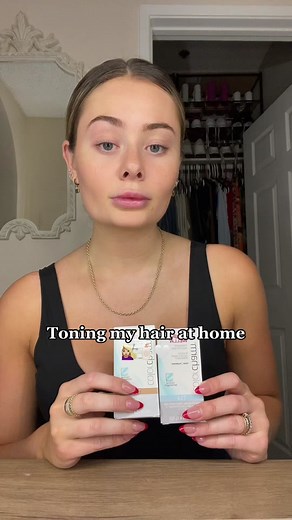 Toning my hair at home with @Wella Professionals #athometoner #hairtoner
