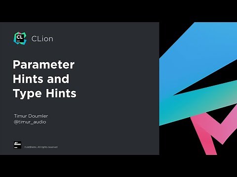 Parameter hints and type hints in CLion
