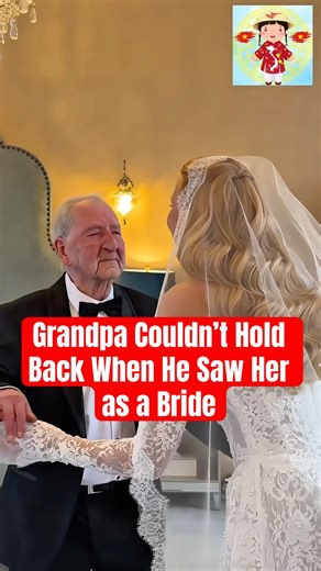 Grandpa Couldn’t Hold Back When He Saw Her as a Bride