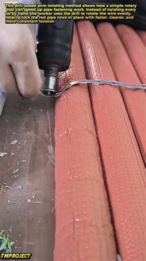 Cordless Drill Wire Twister: How It Locks Red Pipes to End Slow Hand Tying, Tiny Beast