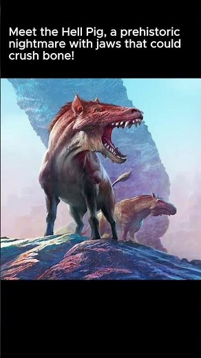 Hell Pig – The Bone-Crushing Beast 🐗💀 #hellpig #prehistoricbeasts #ancienthistory #prehistoric