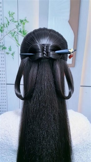 Beautiful Hanfu Inspired Hair Tutorial for Beginners ⛩️💖