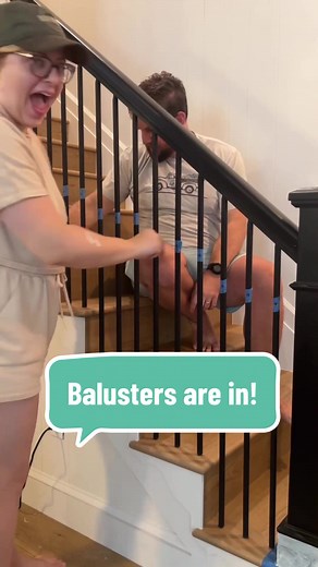 The #balustrade is in! (Mostly 😅) The last time I installed the #balusters, I did it the hardest way possible I ended up filling the holes with epoxy to give the new fastener screws something to grip so that I'd get a much cleaner install It was sooo much easier this time and I love how clean it is, we are so close to being done Tell me below if you like stair runners because that'll be next! #diyproject #stairdesign #newflooring #interiordesign #housetohome #diyrightnow #hometakestime