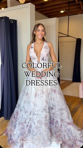 Bon Bon Belle Bridal Boutique on Instagram: "Showcasing our wedding dresses with pops of color 💐✨ Which colorful wedding dress would you choose to wear? Let us know in the comments - dresses available at Bon Bon Belle - Burlington Your dream wedding dress shopping experience awaits you - tap the link in our bio to book your appointment today! #2026bride #colorfulweddingdress #weddingdresswithcolor #dressshopping #basqueweddingdress wedding dress colorful, floral wedding dress, bridal boutique"