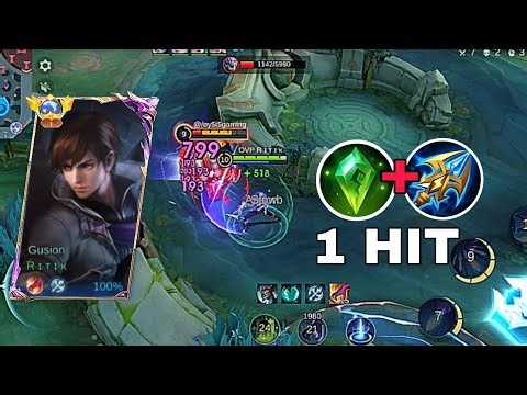 Gusion 1 Hit Combo Guide + Gameplay 😈 Destroying Mythic Rank
