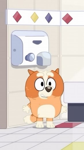 Daily Bingo Under Dryer on Instagram: "Day 10 #bingo I wonder how did Bingo press that button to activate the hand dryer 🤔"