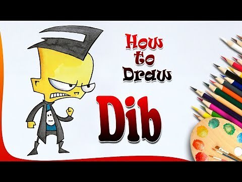 How to Draw Dib from Invader Zim || Easy drawing | Drawing lessong step by step
