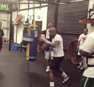 Floyd Mayweather training his signature "offensive defense" in preparation for Conor McGregor. Not bad for 40... Read more about what Floyd's working on and how to train it at: http://warriorpunch.com/mayweather-offensive-defense/ | Warrior Punch
