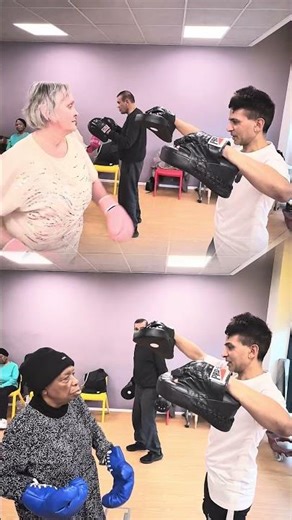 These 70-year-olds throw better combos than most #BoxingSkills #SeniorPower #Shorts