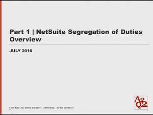 #53 | Part 1: NetSuite Segregation of Duties Overview