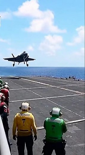 US Navy F-35C Ramp Strike & Crash Landing on Aircraft Carrier (Leaked Footage) #military #fighterjet