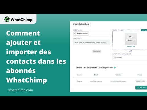 Comment importer des contacts en masse dans WhatChimp avec un fichier CSV ? | Bases de WhatChimp