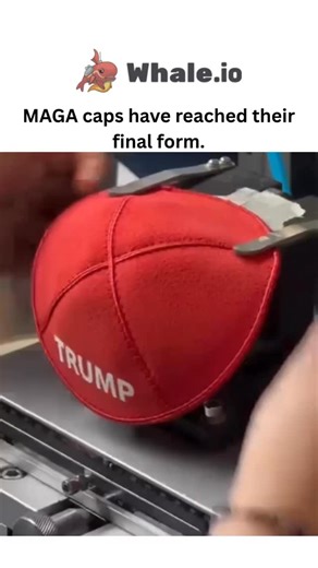 Laugh_leakkk on Instagram: "- The post showcases a short video of automated MAGA hat production on a heat-press machine, captioned “MAGA caps have reached their final form” as ironic commentary on mass manufacturing, evoking “ultimate evolution” memes from pop culture like Dragon Ball Z. - Replies amplify satire on perceived Trump-Israel ties, featuring memes such as a “MIGA” (Make Israel Great Again) hat on Trump, “The Goyim Know!” embroidered caps, and claims of the administration as an “Israe