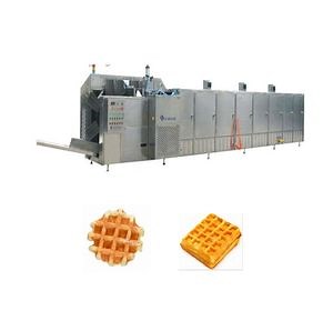 [Hot Item] Stainless Steel Fully Automatic Waffle Production Line Round Waffle Machine