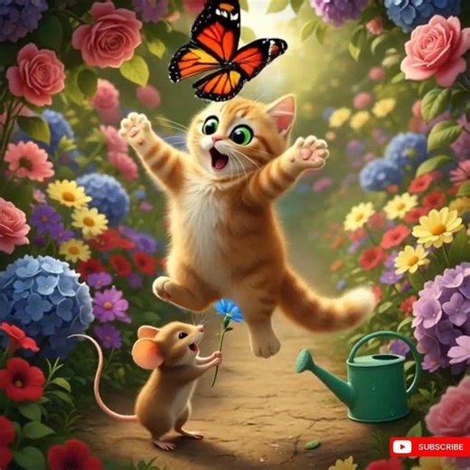 Naughty Mouse Pranks the Cat! 🐭🐱 Funny Kids Cartoon #shorts #youtubeshorts #viralvideo #trending #yt